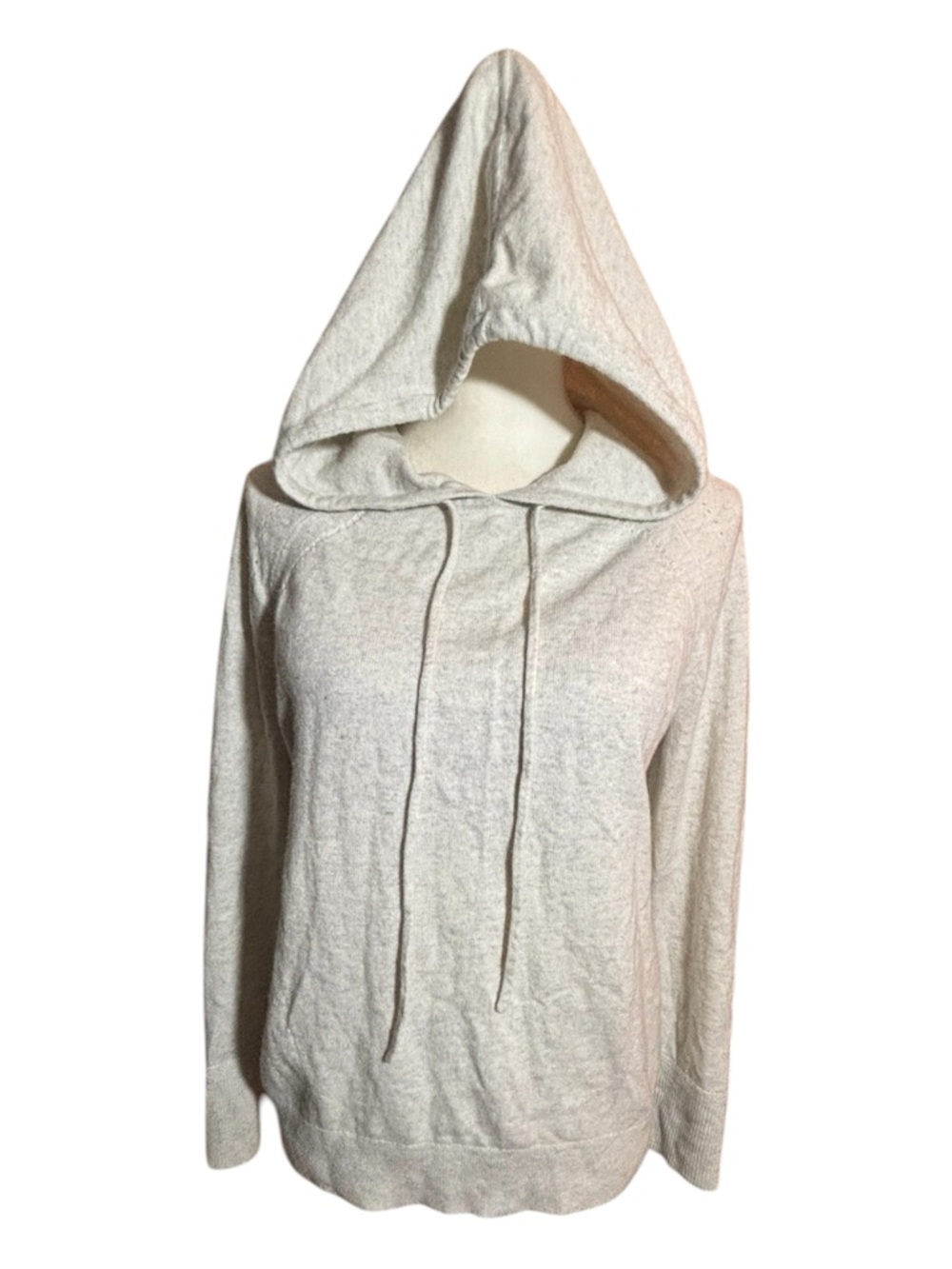 Banana Republic Light Cream Merino Wool Blend Longsleeve Hoodie Sweater 
Small